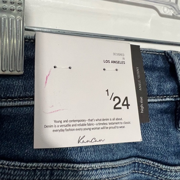 KanCan Geneva High Rise Ankle Skinny w/ Slit Raw Hem Size 1/24 - Picture 12 of 13